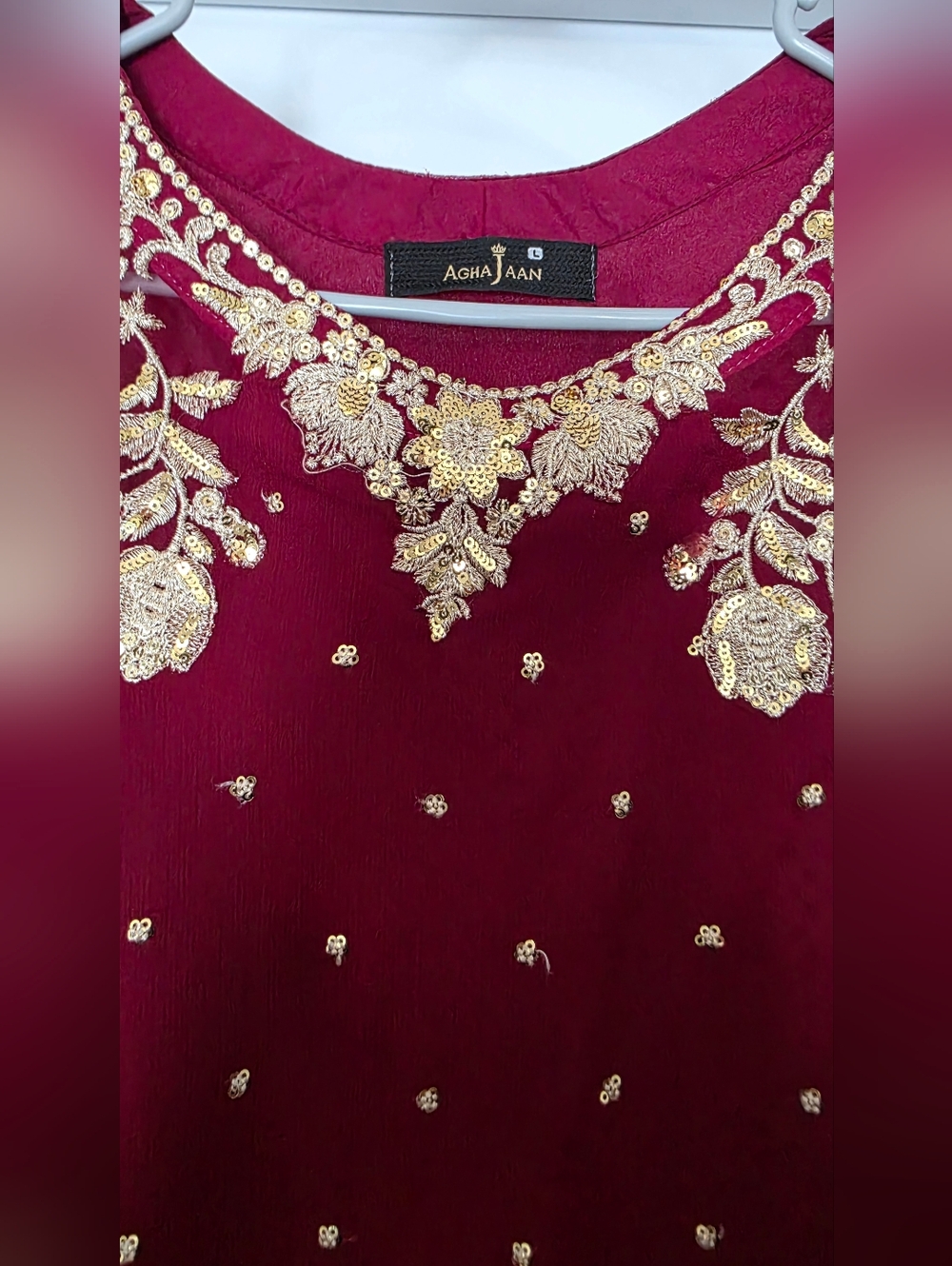 Indian Pakistani Dress - AGHA JAAN size L